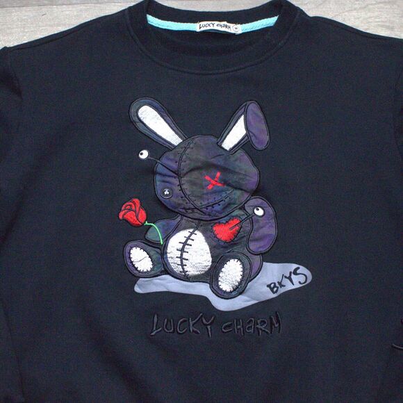 Bkys Lucky Charm Black Sweater Men's Size M - Picture 1 of 5